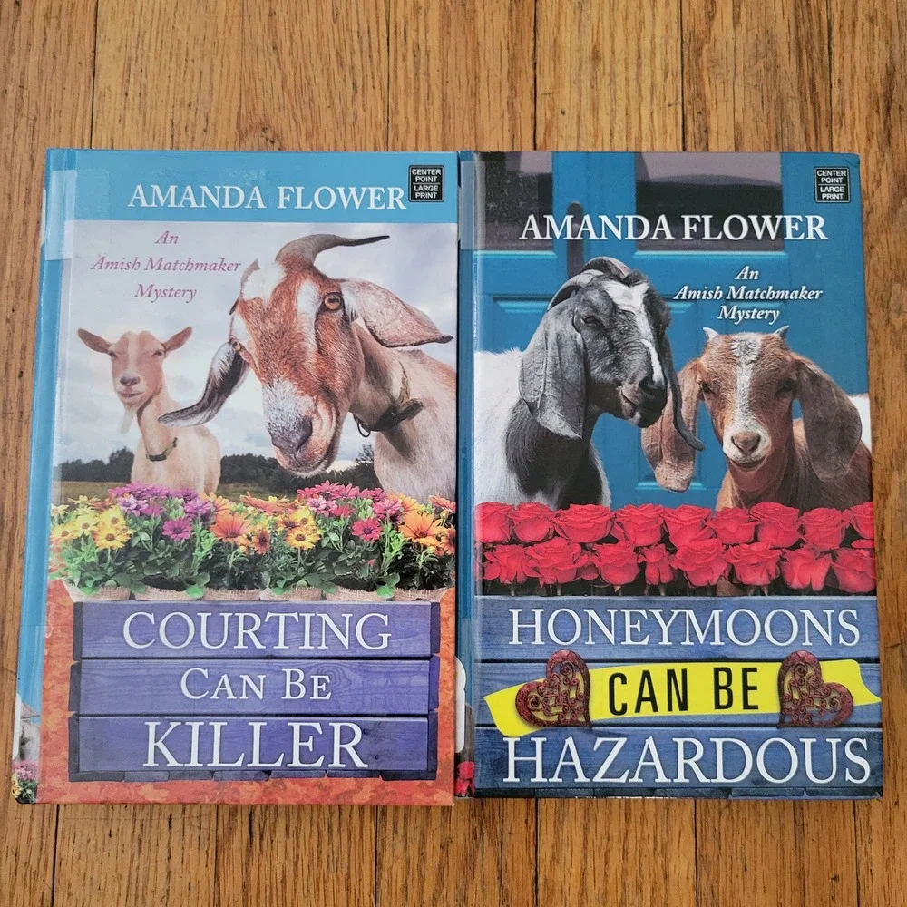 Amanda Flower 2 Book Set Amish Matchmaker Mystery Large Print Christian Novels